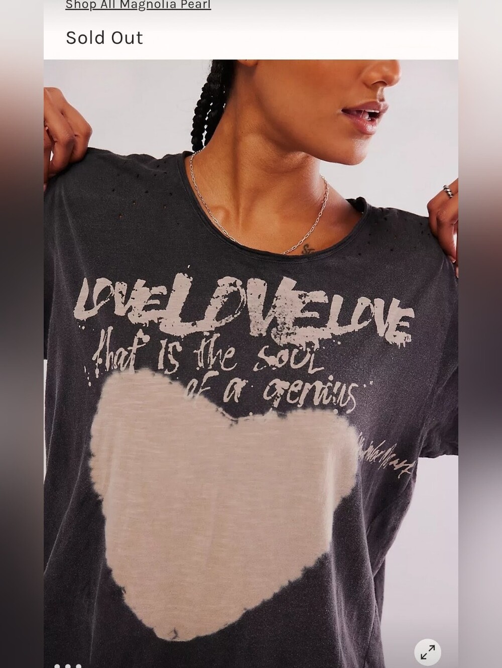 Magnolia Pearl "Love Is The Only Way" Washed Tee